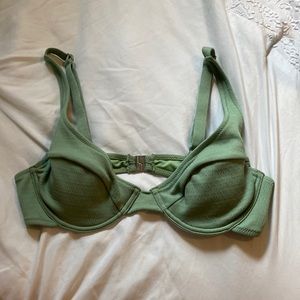 Green bathing suit top
